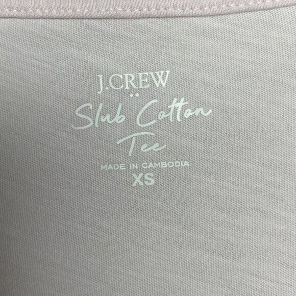 J.CREW Top Womens XS Pink Slub Cotton V-Neck Tee NEW Slim-Fit H5967 - Picture 11 of 14